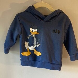 GAP Navy Blue Donald Duck Hooded Sweatshirt